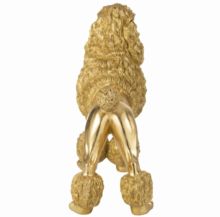 pudel figura dekoracyjna stojąca gold extra duża j-line