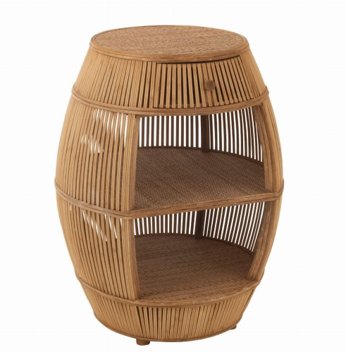stolik barrel rattan bambus j-line