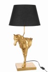 lampa stołowa koń z czarnym kloszem j-line
