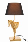 lampa stołowa koń z czarnym kloszem j-line