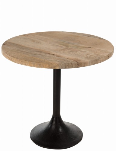 stolik barowy round drewno metal j-line
