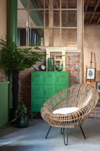 szafka komoda metalowa storage vintage green j-line