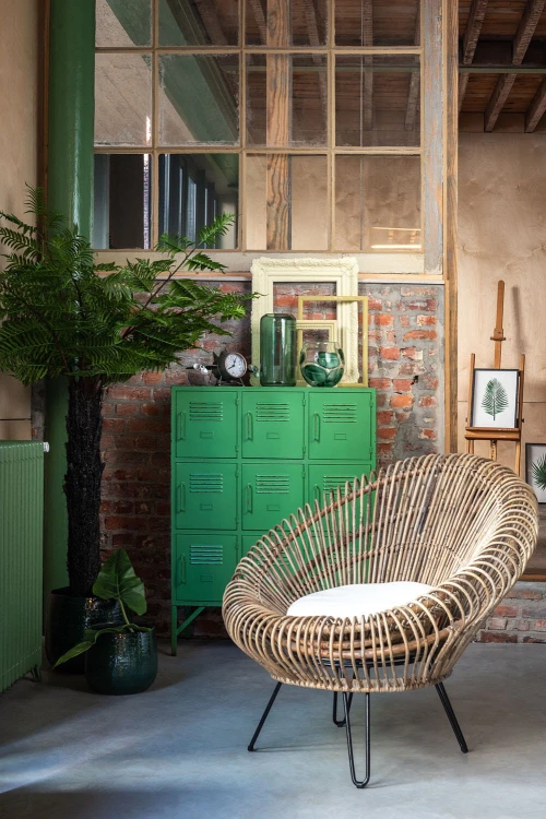 szafka komoda metalowa storage vintage green j-line