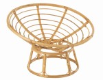 fotel mini sofa z rattanu okrągła z poduszką