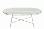 stolik ogrodowy lounge oval metal szkło white j-line