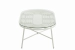 stolik ogrodowy lounge oval metal szkło white j-line
