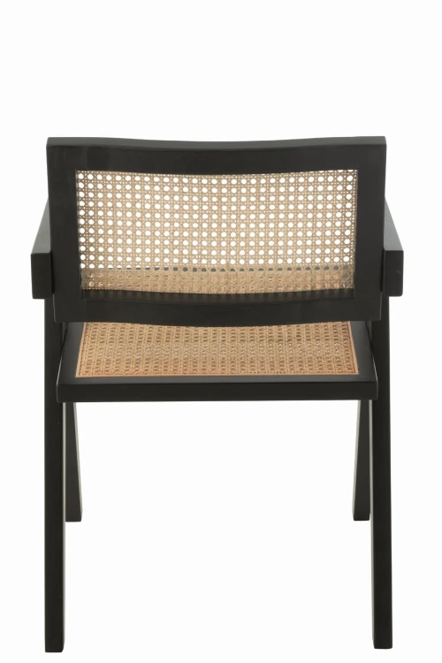 krzesło grid jesion rattan black j-line