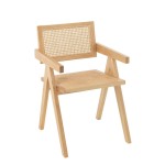 krzesło drewniane z plecionką wiedeńską grid jesion rattan natural j-line