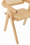 krzesło drewniane z plecionką wiedeńską grid jesion rattan natural j-line
