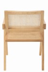 krzesło drewniane z plecionką wiedeńską grid jesion rattan natural j-line