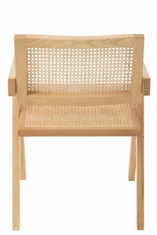 krzesło drewniane z plecionką wiedeńską grid jesion rattan natural j-line
