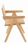 krzesło drewniane z plecionką wiedeńską grid jesion rattan natural j-line