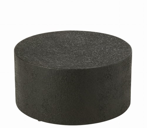 stolik kawowy z drewna cylinder czarny j-line