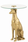 stolik pomocniczy art deco  pies dog gold j-line