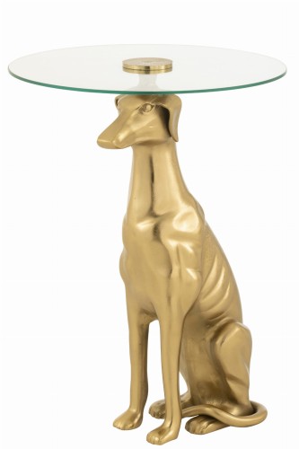 stolik pomocniczy art deco  pies dog gold j-line