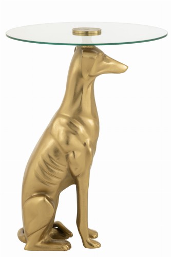 stolik pomocniczy art deco pies dog gold j-line