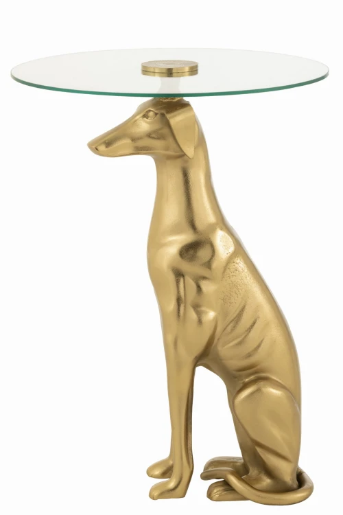 stolik pomocniczy art deco  pies dog gold j-line