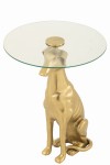 stolik pomocniczy art deco  pies dog gold j-line