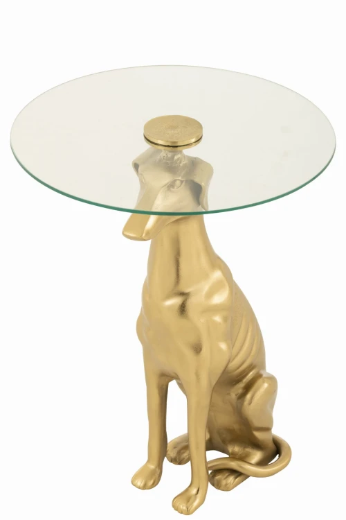 stolik pomocniczy art deco  pies dog gold j-line