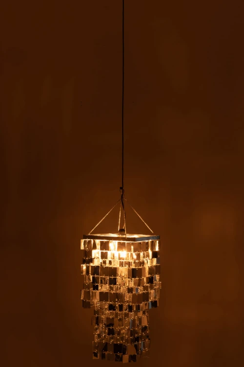 klosz lampy srebrny typu glamour mały j-line
