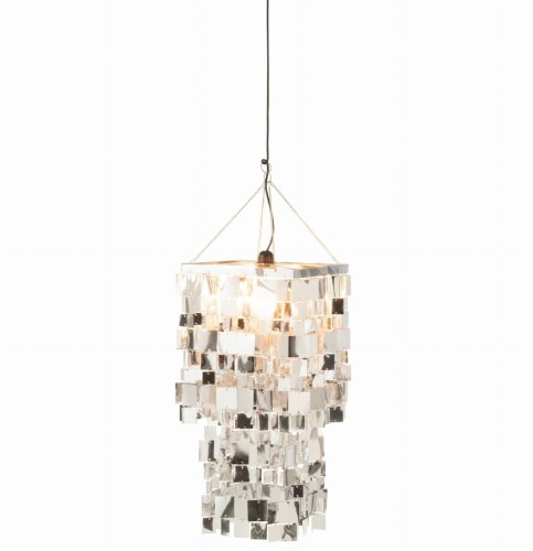 klosz lampy srebrny typu glamour mały j-line
