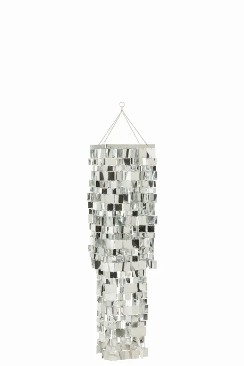 klosz lampy glamour srebrna średnia j-line