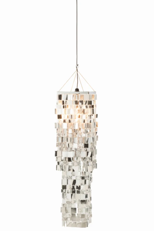 klosz lampy glamour srebrna średnia j-line