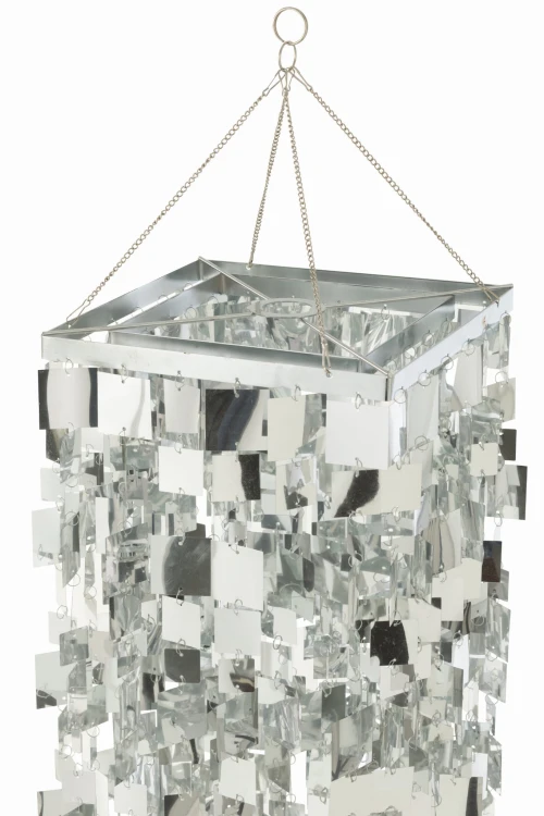 klosz lampy glamour srebrna średnia j-line