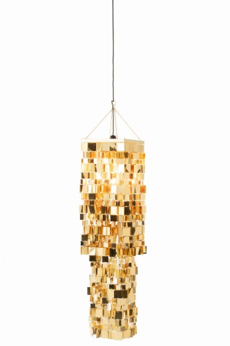 klosz lampy glamour złoty j-line