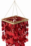 klosz lampy glamour czerwony mały j-line