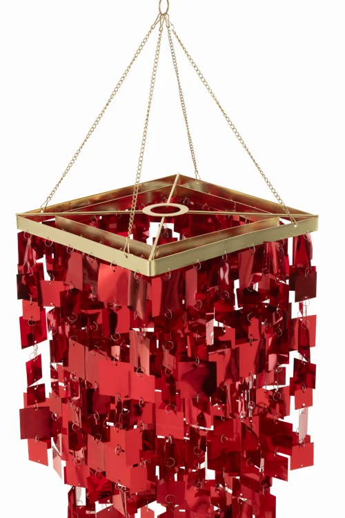 klosz lampy glamour czerwony mały j-line