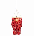 klosz lampy glamour czerwony mały j-line
