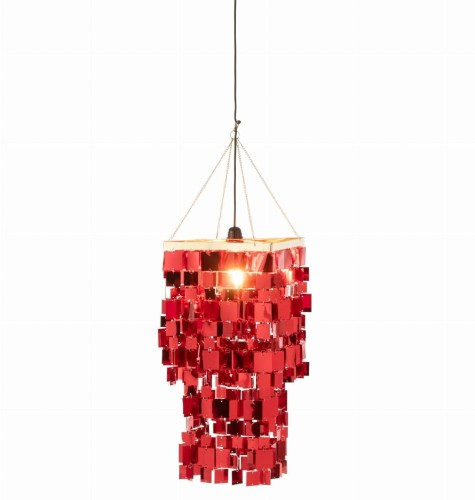 klosz lampy glamour czerwony mały j-line
