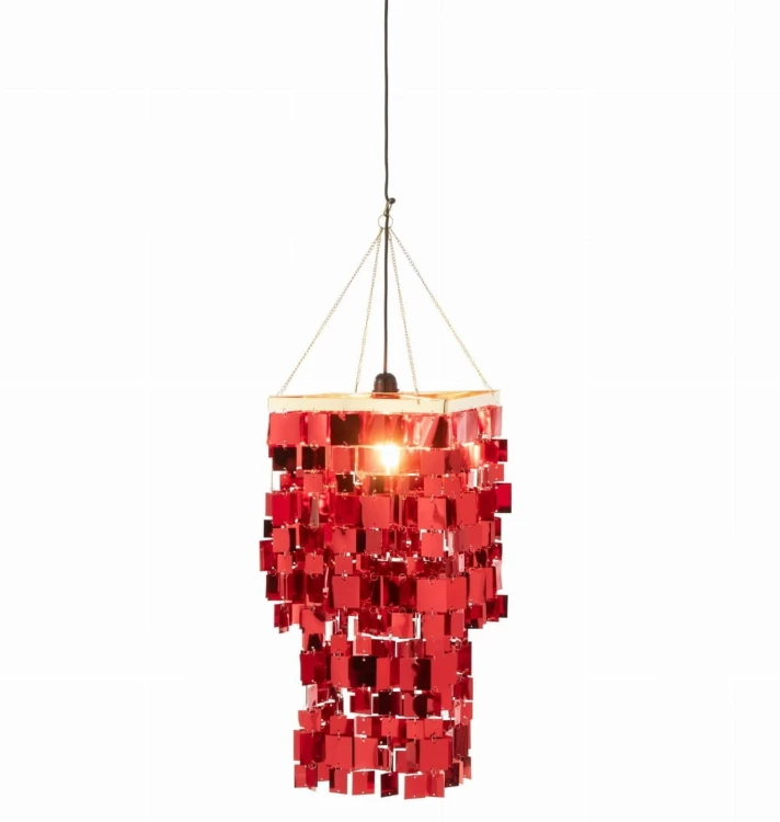 klosz lampy glamour czerwony mały j-line