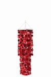 klosz lampy glamour czerwony średni j-line