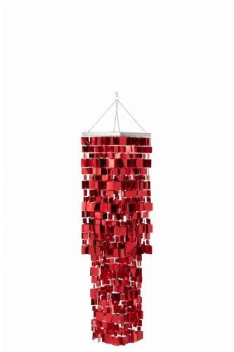 klosz lampy glamour czerwony średni j-line