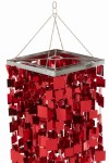 klosz lampy glamour czerwony średni j-line
