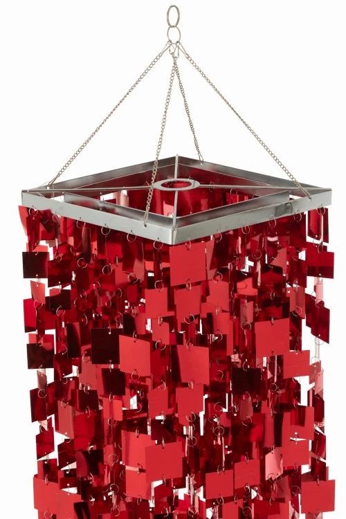 klosz lampy glamour czerwony średni j-line