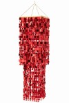 klosz lampy glamour czerwony duży j-line