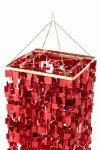 klosz lampy glamour czerwony duży j-line
