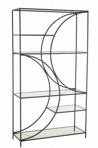 regał metalowy minimalistyczny czarny j-line