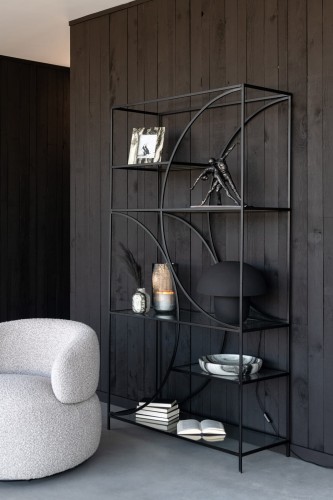 regał metalowy minimalistyczny czarny j-line