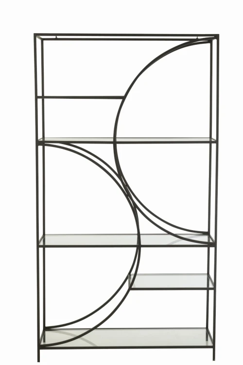 regał metalowy minimalistyczny czarny j-line