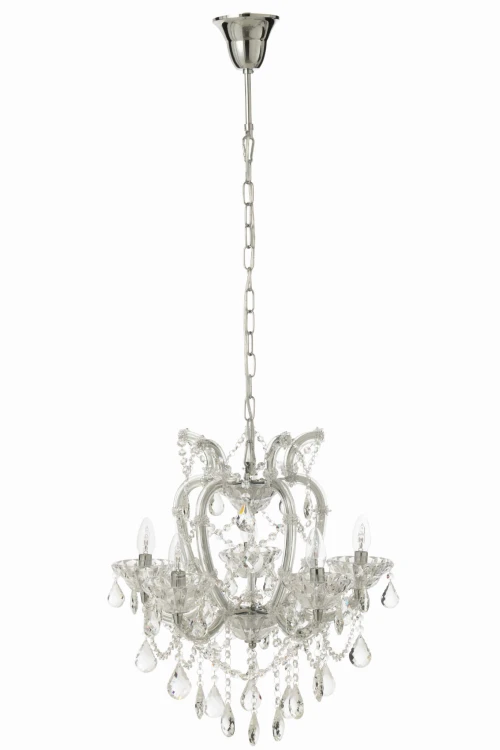 lampa sufitowa dekoracyjny żyrandol z przezroczystego szkła j-line
