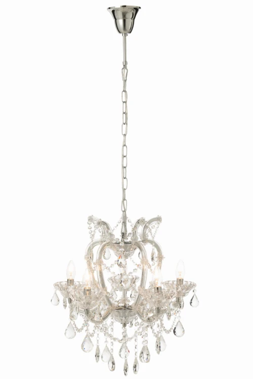 lampa sufitowa dekoracyjny żyrandol z przezroczystego szkła j-line