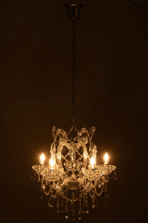 lampa sufitowa dekoracyjny żyrandol z przezroczystego szkła j-line