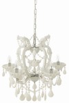 lampa żyrandol w stylu glamour biały j-line