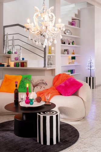 lampa żyrandol w stylu glamour biały j-line