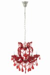 żyrandol lampa glamour czerwona j-line