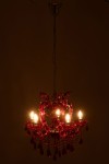 żyrandol lampa glamour czerwona j-line